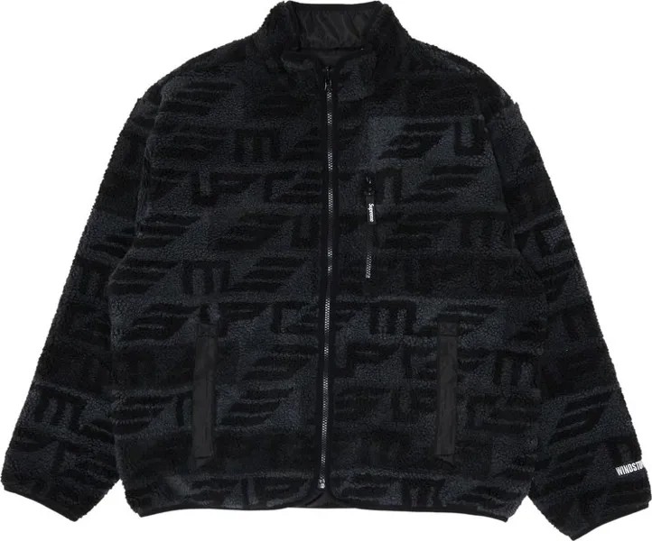 Куртка Supreme Geo Reversible WINDSTOPPER Fleece Jacket 'Black', черный