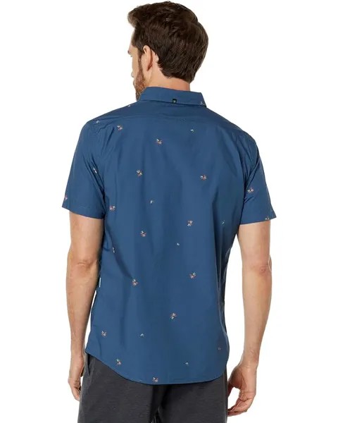 Рубашка VISSLA Plasma Eco Short Sleeve Shirt, цвет Dark Denim