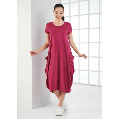 Платье Relax Mode, размер 48/50, бордовый