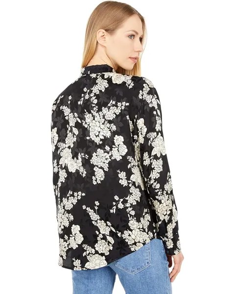 Блуза Rebecca Taylor Long Sleeve Gabrielle Blouse, цвет Black Combo