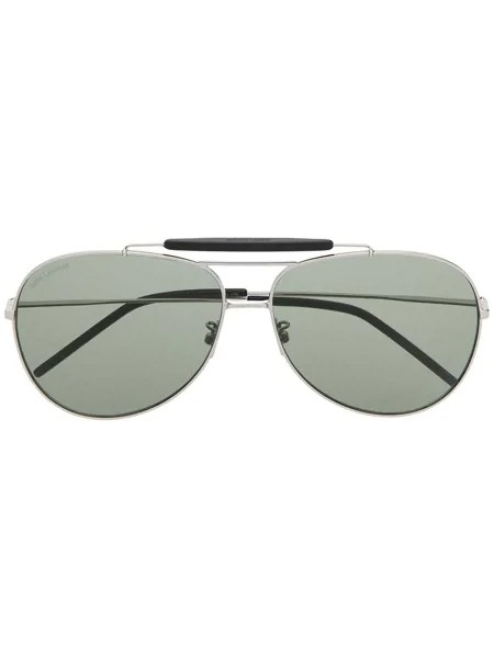 Saint Laurent Eyewear солнцезащитные очки-авиаторы с затемненными линзами