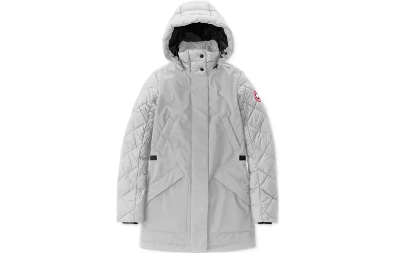 Женский пуховик Canada Goose, серебристо-серый