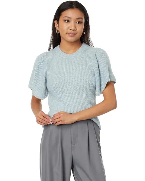 Свитер Lilla P Flutter Sleeve Crew Neck, цвет Frost