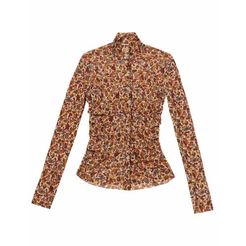 Блуза  ROMA UVAROV DESIGN, размер XL, коричневый