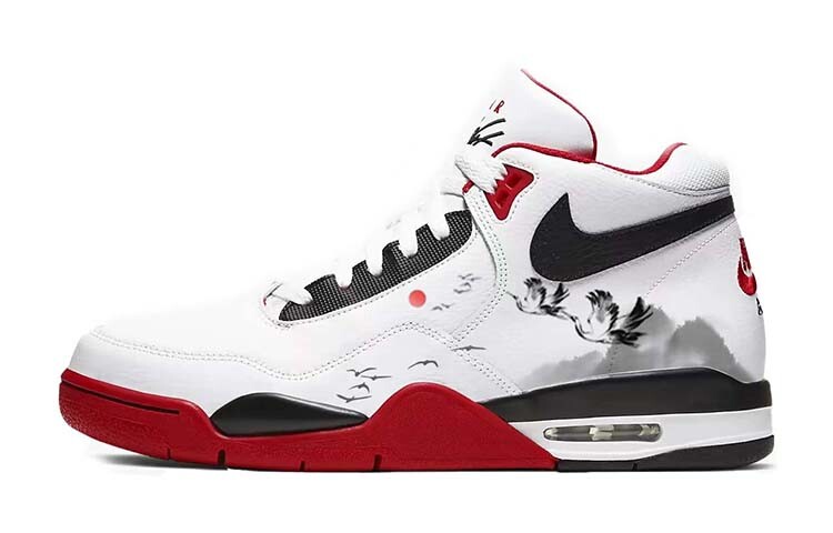 Кроссовки Nike Flight Legacy Vintage Basketball Shoes Unisex Mid-top Red/white, красный