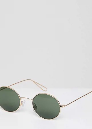 Круглые солнцезащитные очки в стиле ретро с металлической оправой Weekday-Мульти