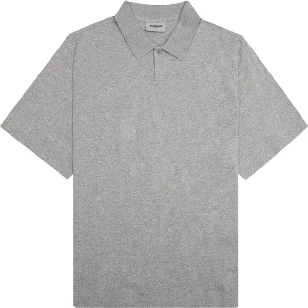 Рубашка Fear of God Essentials Short-Sleeve Polo Shirt 'Oatmeal', серый