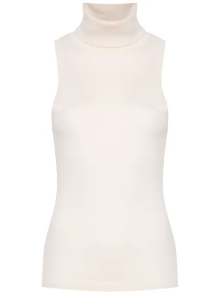 Allude топ с высоким воротником, нейтральный цвет