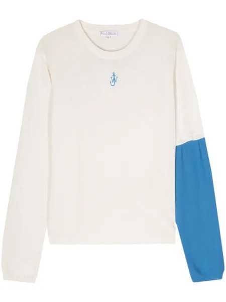 JW Anderson джемпер с вышивкой JW, белый