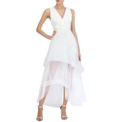 BCBGMAXAZRIA Женское вечернее платье цвета слоновой кости металлик Hi-Low 14 BHFO 1141