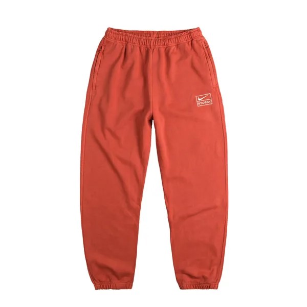 Брюки X Stussy Pigment Dyed Fleece Pant Nike, красный