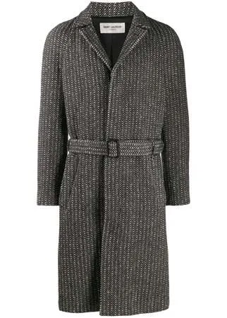 Saint Laurent пальто с поясом