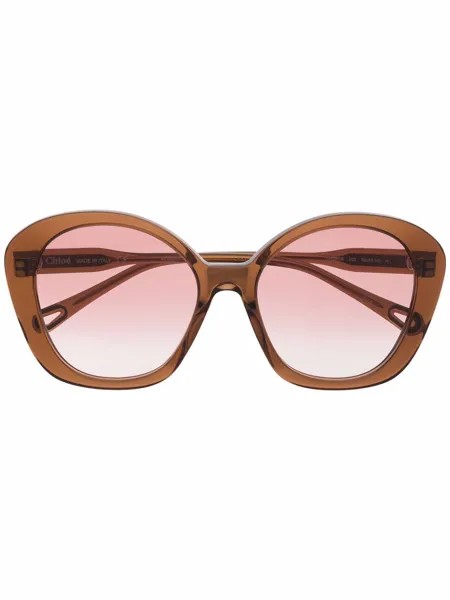 Chloé Eyewear солнцезащитные очки в массивной оправе