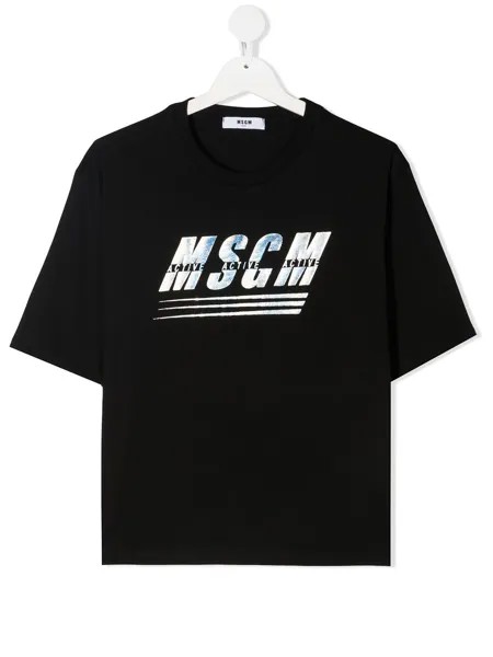 MSGM Kids футболка с логотипом