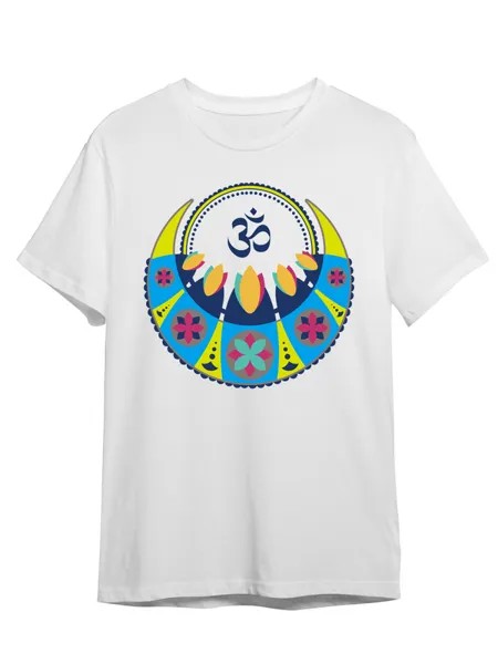 Футболка унисекс СувенирShop Мандала/Буддизм/Медитация 75 белая 2XL (52-54)