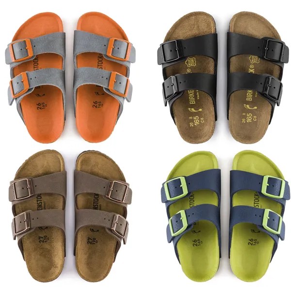 Регулируемые сандалии без шнуровки для мальчиков Birkenstock Arizona, размеры для маленьких детей, НОВИНКА