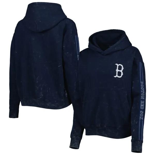 Женский темно-синий пуловер с капюшоном The Wild Collective Boston Red Sox Marble