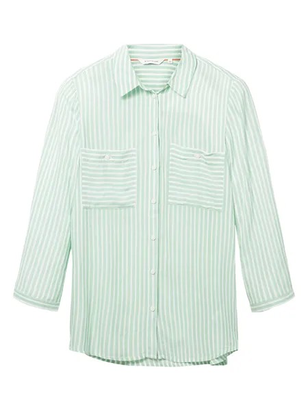 Блуза Tom Tailor Hemd, зеленый