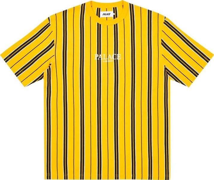 Футболка Palace Vertical Stripe T-Shirt 'Yellow', желтый