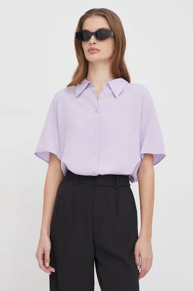 Рубашка United Colors of Benetton, фиолетовый