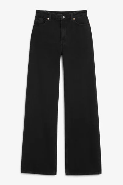 Йоко джинсы Monki высокие, черный