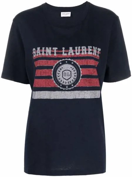 Saint Laurent футболка с графичным принтом