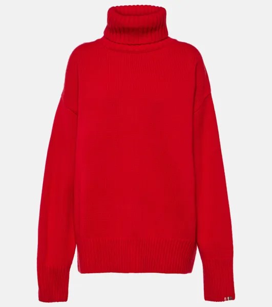 Кашемировый свитер оверсайз xtra с высоким воротником Extreme Cashmere, красный