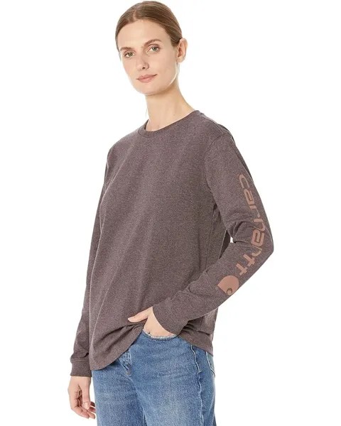 Футболка Carhartt Loose Fit Long Sleeve Graphic, цвет Blackberry Heather