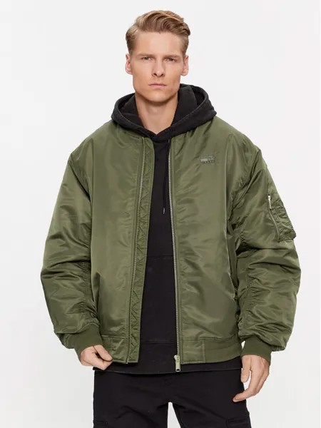 Бомбер свободного кроя Tommy Jeans, зеленый