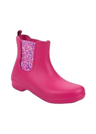 Резиновые полусапоги Crocs Women's Freesail Chelsea Boot, размер 37(W7), розовый