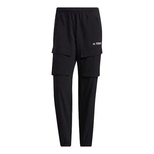 Спортивные штаны adidas Bao Pack Pants Alphabet Logo Woven Bundle Feet Sports Long Pants Black, черный