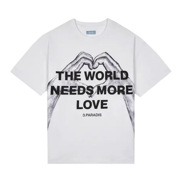 Футболка 3.PARADIS TWNML Hands & Heart T-Shirt, белый