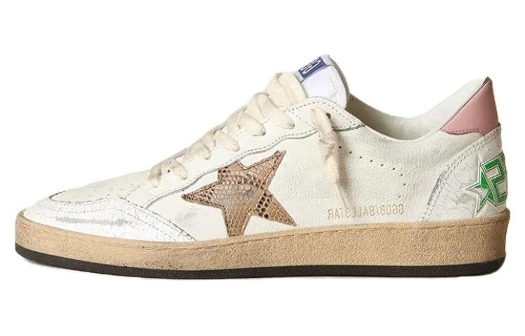 Кроссовки Golden Goose Ball Star Skateboarding Shoes Women's Low-top White, белый