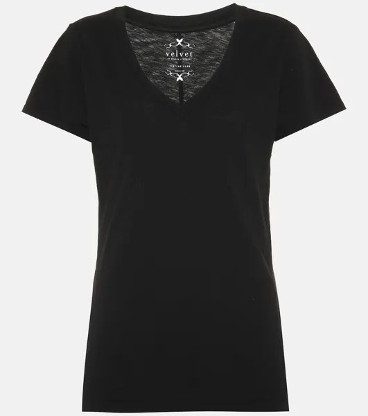 Хлопковая футболка Lilith VELVET, черный