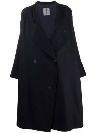 Issey Miyake Pre-Owned двубортное пальто А-силуэта 1980-х годов