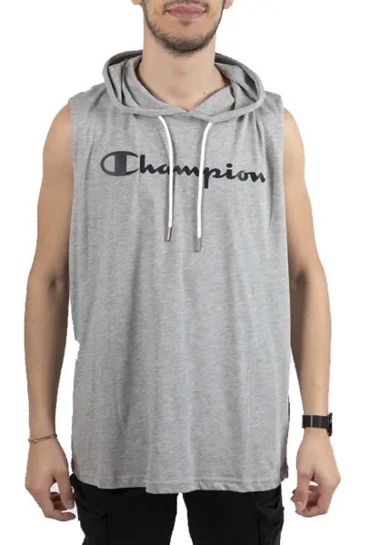 Майка мужская Champion Legacy American Classics Hooded Sleeveless T-Shirt серая XL