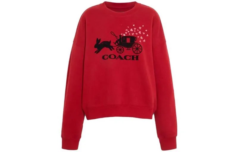 Толстовка женская красная Coach