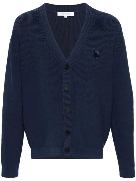 Кардиган с V-образным вырезом Maison Kitsuné, синий
