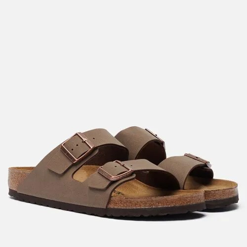 Шлепанцы Birkenstock, искусственная кожа, размер 43, коричневый