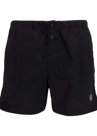 Stone Island плавки-шорты с нашивкой-логотипом