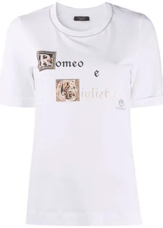 Peserico футболка свободного кроя с графичным принтом