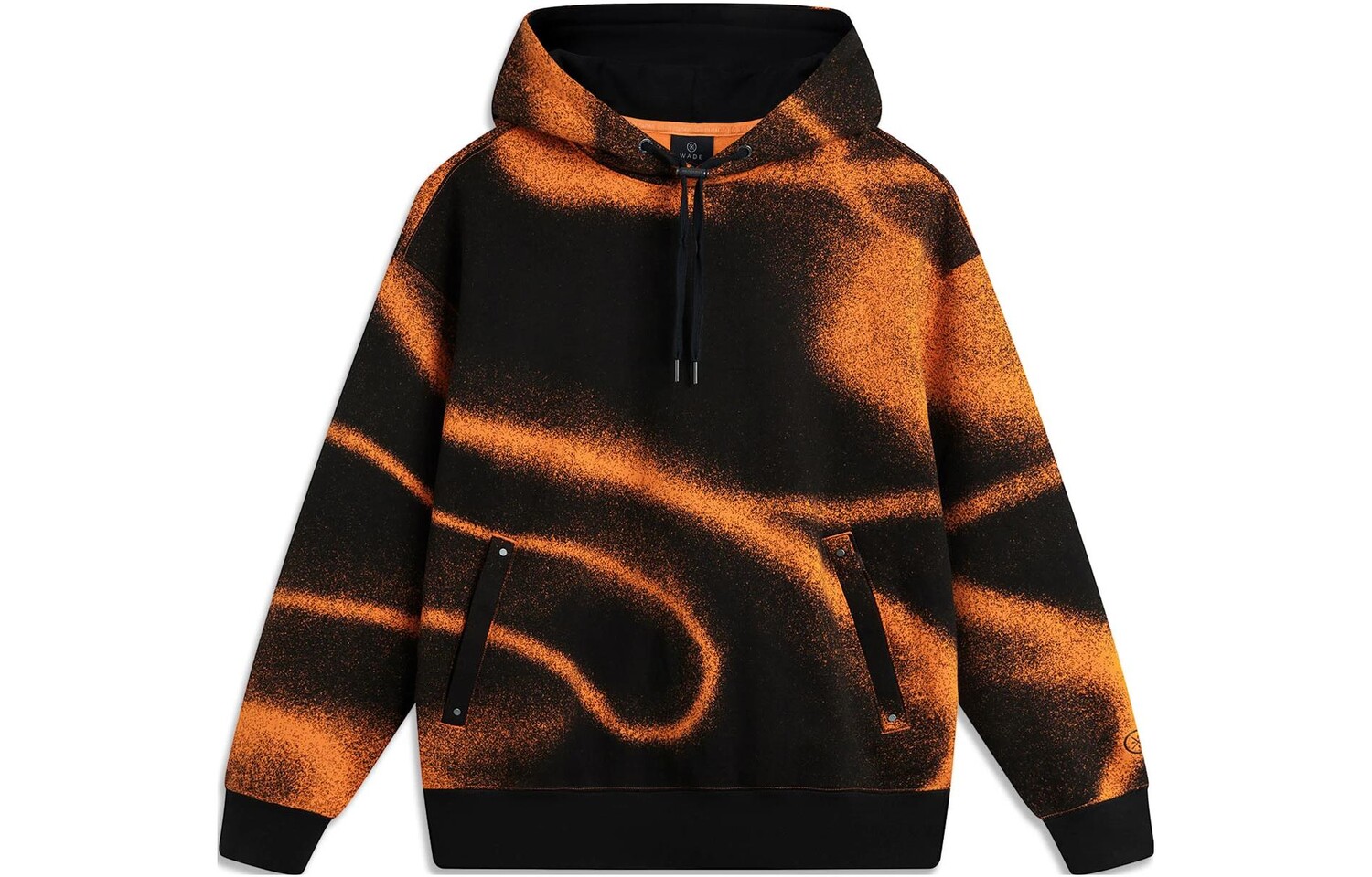 Свитшот Wade Collection унисекс черный/оранжевый Lining, черный/оранжевый