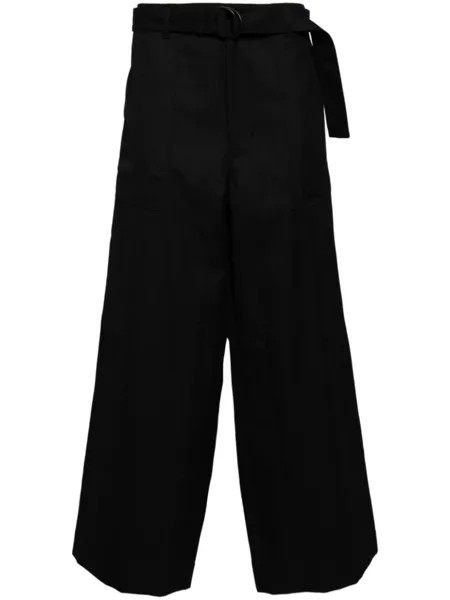 Comme des Garçons Homme брюки широкого кроя с поясом, черный