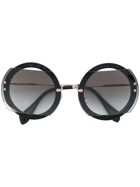 Miu Miu Eyewear солнцезащитные очки в круглой оправе