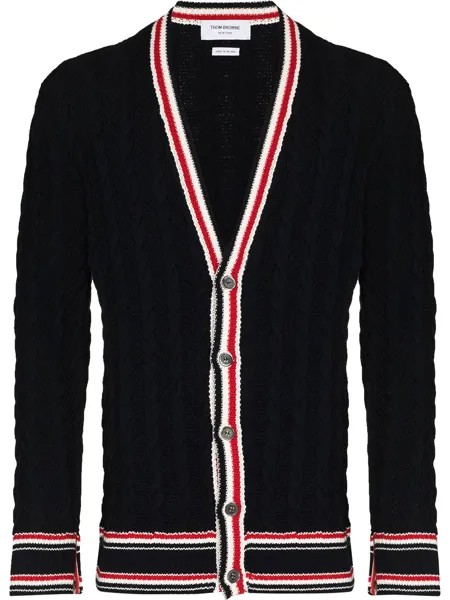 Thom Browne кардиган Heritage фактурной вязки
