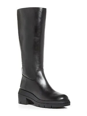 STUART WEITZMAN Черные женские кожаные ботинки Nora с круглым носком на блочном каблуке, размер 10 м