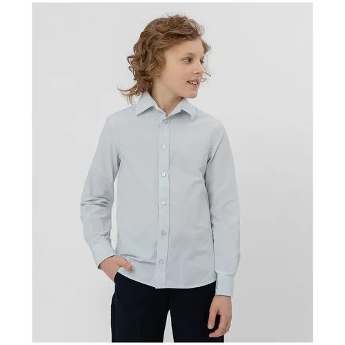 Рубашка Button Blue размер 140, серый