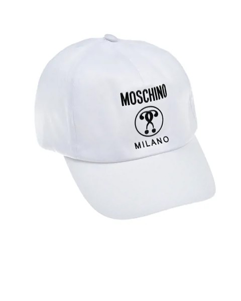 Белая бейсболка с логотипом Moschino