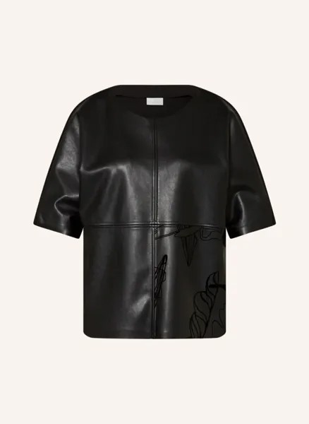 Блузка-рубашка из микса материалов Sportalm, черный