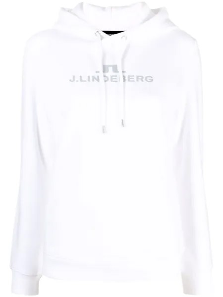 J.Lindeberg худи Alpha с тисненым логотипом, белый